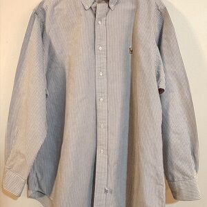 Ralph Lauren Blue and White Striped Shirt